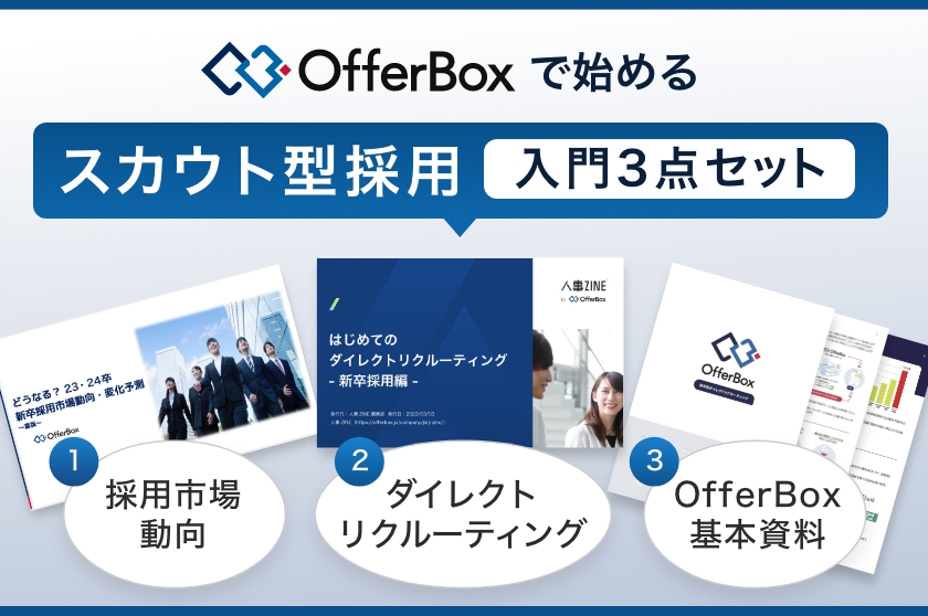 OfferBoxで始めるスカウト型採用入門３点セット