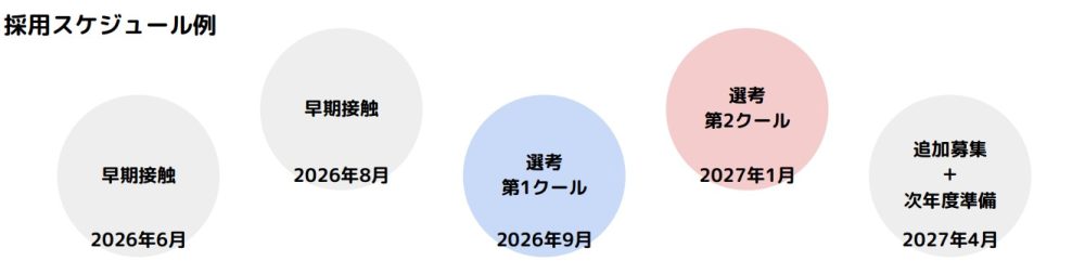 採用スケジュール例