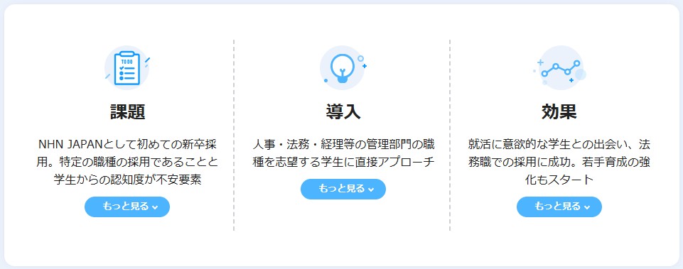 管理部門職志望の学生に直接アプローチ｜NHN JAPAN株式会社