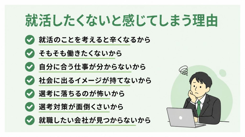 就活したくないと感じてしまう理由